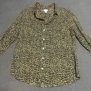 J. Crew leopard blouse